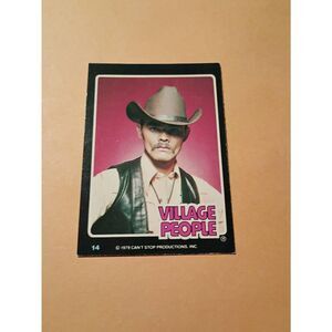 Vintage 1979 Village People Trading Card #14 Disco Era Vintage Music Collectible